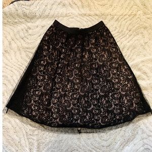 Lace midi skirt